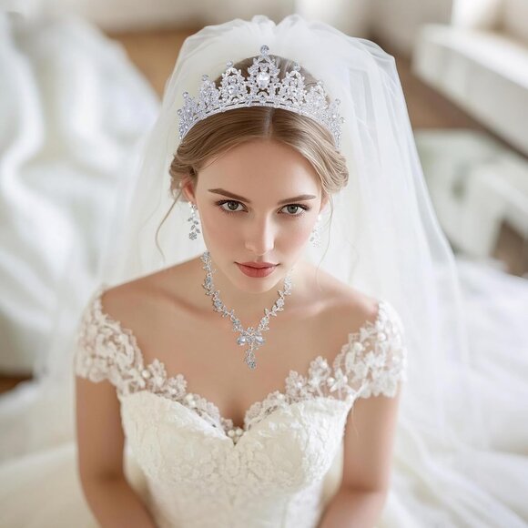 Queen Crown and Tiaras Princess Crown for Women and Girls Crystal Headbands for - Picture 3 of 9